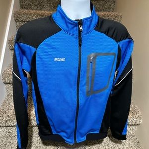 *ARSUXEO* lightweight full-zip men’s cycling athletic running jacket - M ~ mint!